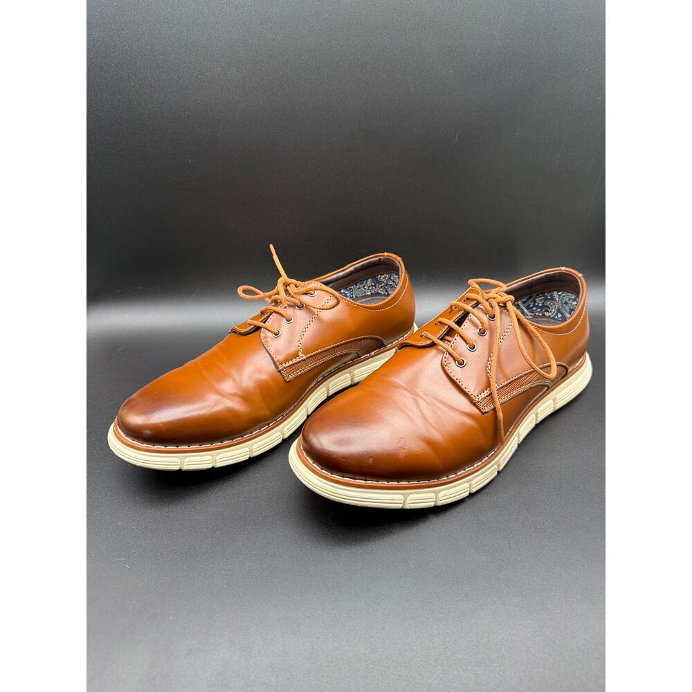 Bruno Marc Mens Oxford Dress Shoes Brown Lace Up Comfort Sole Size 8.5